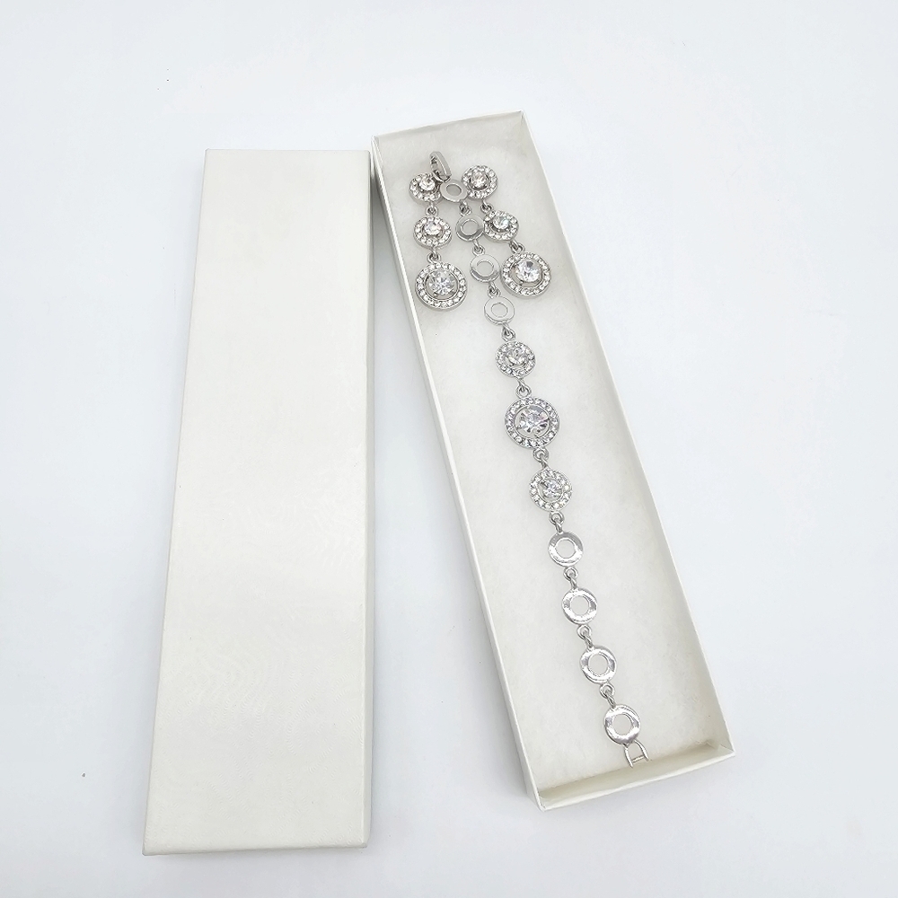Women's Cubic Zirconia Bracelet and Earrings Set